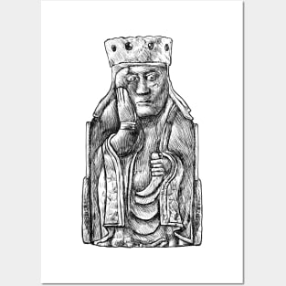 Royal Grace: The Lewis Chessmen Queen Design Posters and Art